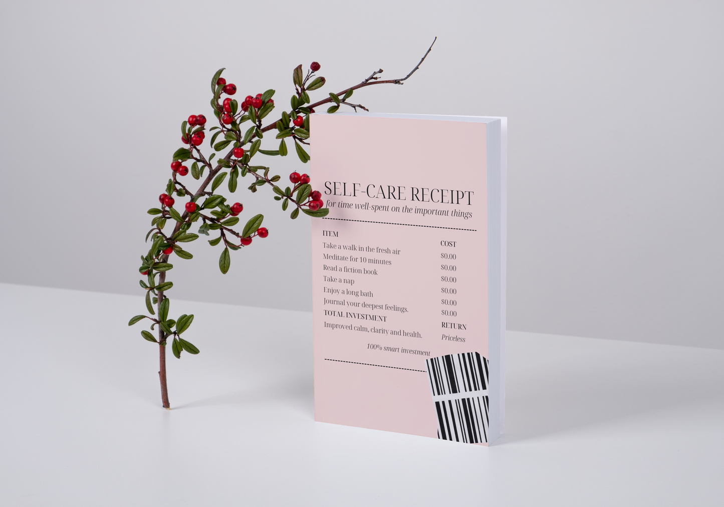 Self Care Checklist Journal