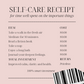 Self Care Checklist Journal
